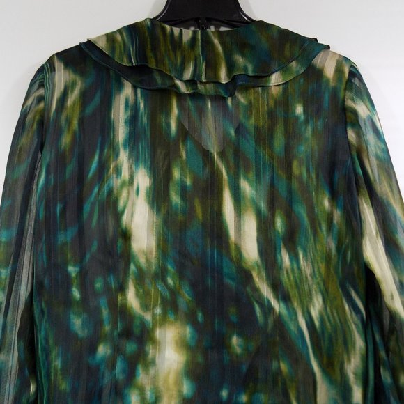 Jones New York Petite Collection Ruffle Front Blouse Size 12P READ DESCRIPTION - Picture 7 of 10